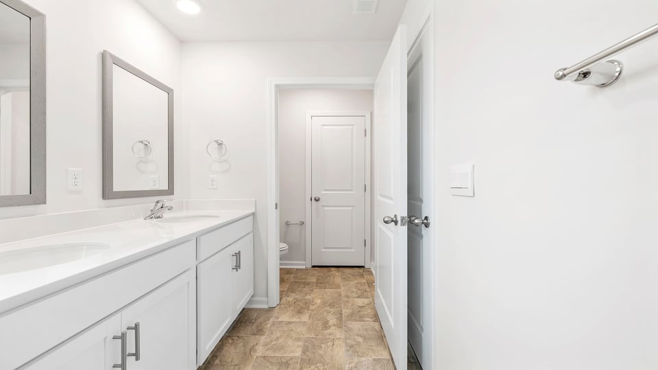 Bathroom with vanity.