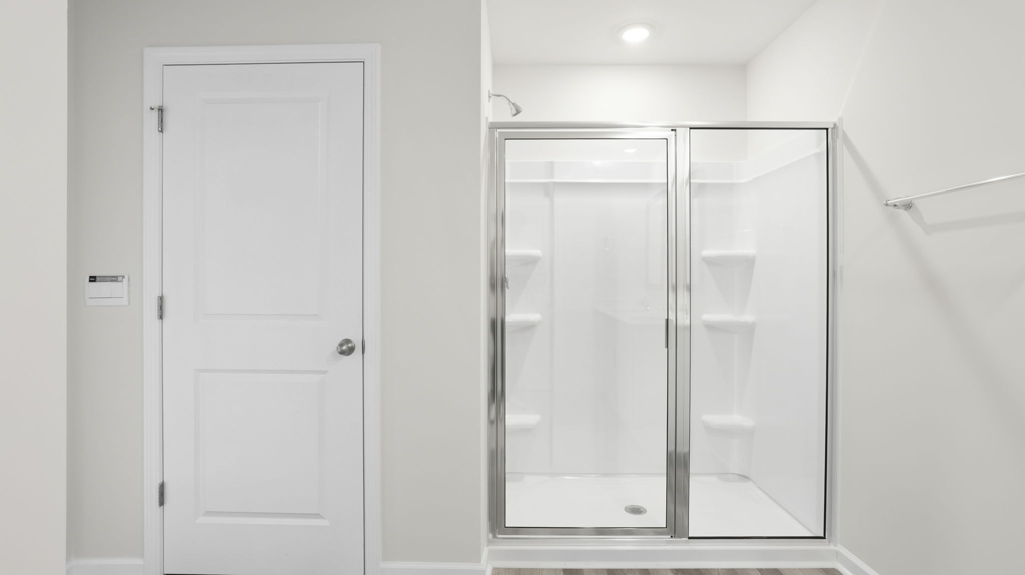 Primary bathroom walk-in shower.