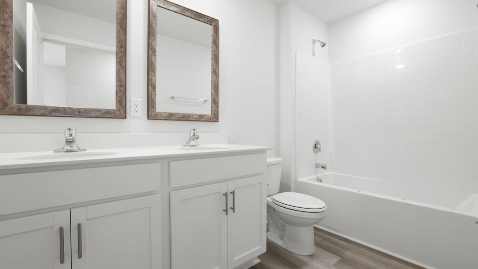 Bathroom with bathtub.