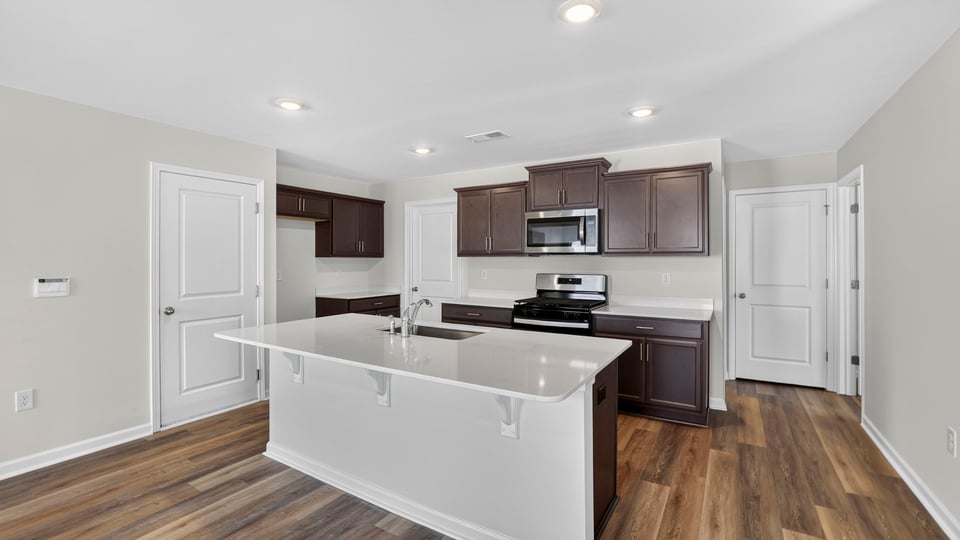 Kitchen with island.