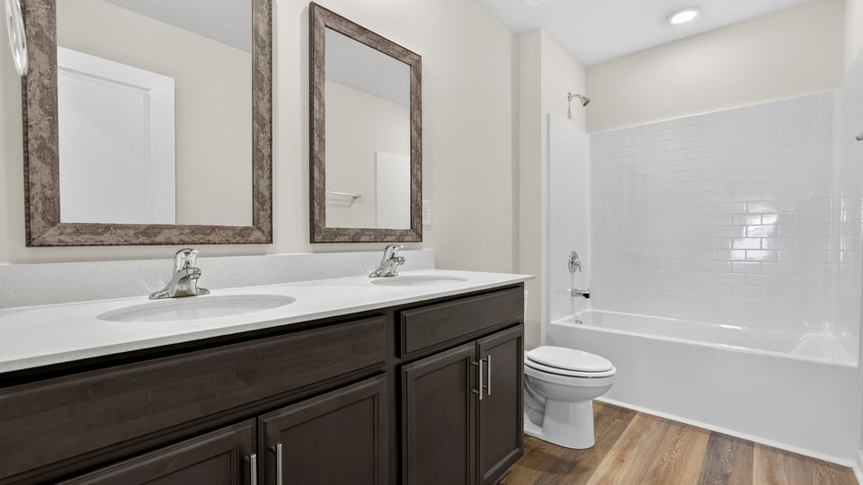 Bathroom with walk in tub.