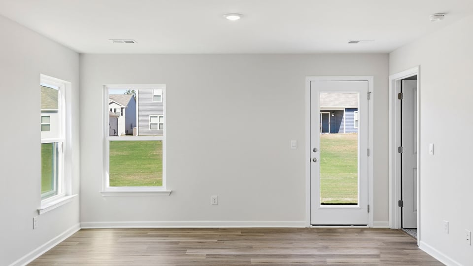 Living area with windows.