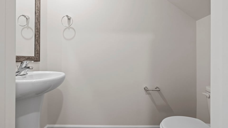 Half bathroom on the main level.
