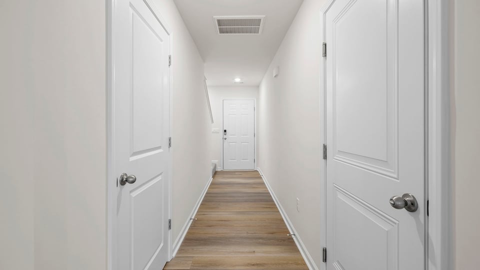 View of hallway toward the entrance.