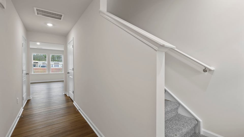 View of the hallway to the living areas.