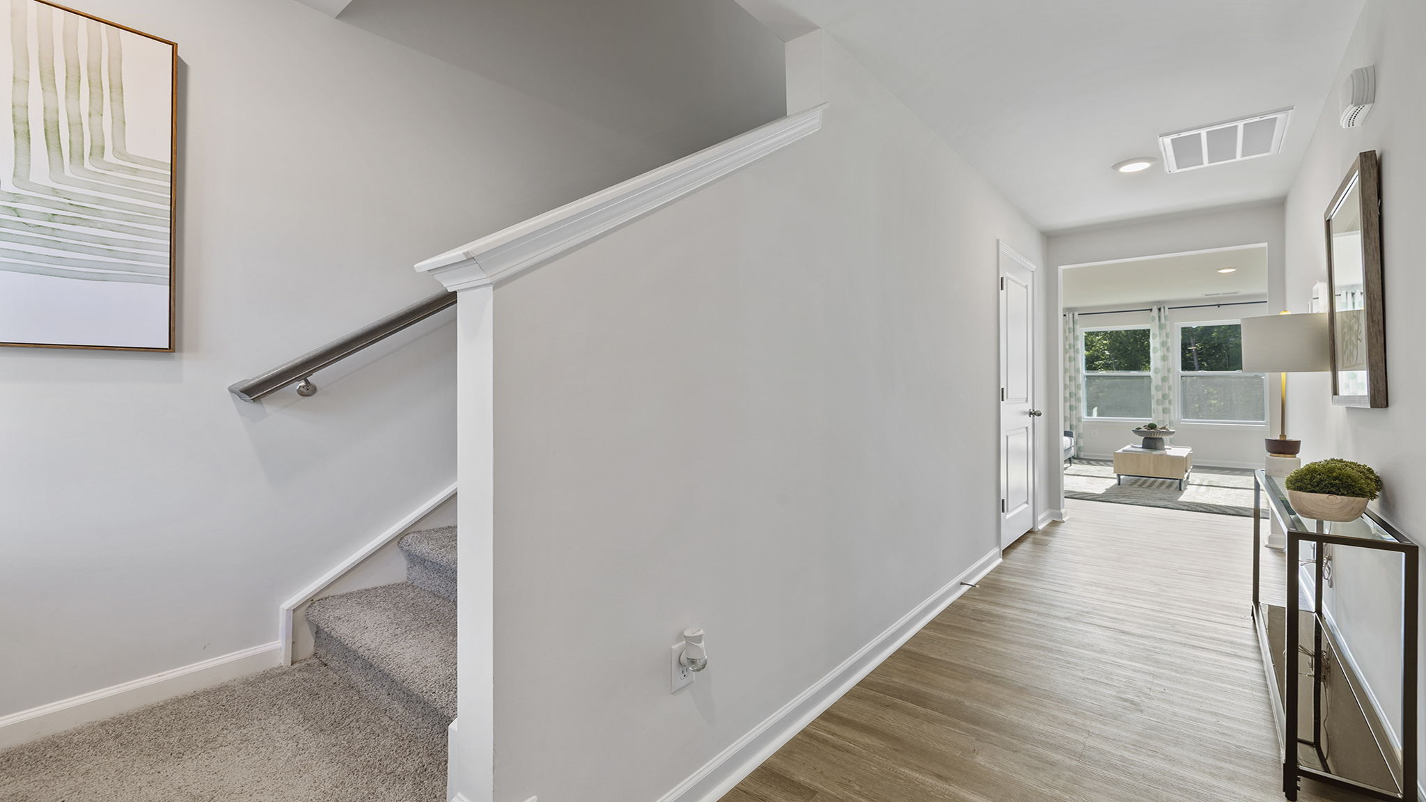 Entry and hallway to the living area.