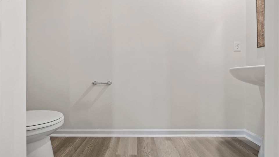Half bathroom on the main level.