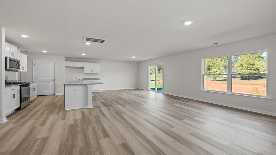 View of kitchen from the living room.