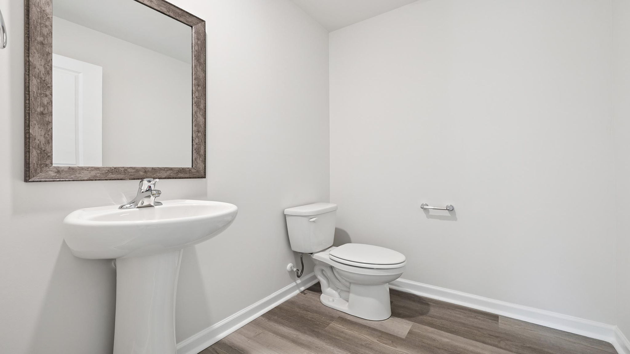 Hlaf bathroom.
