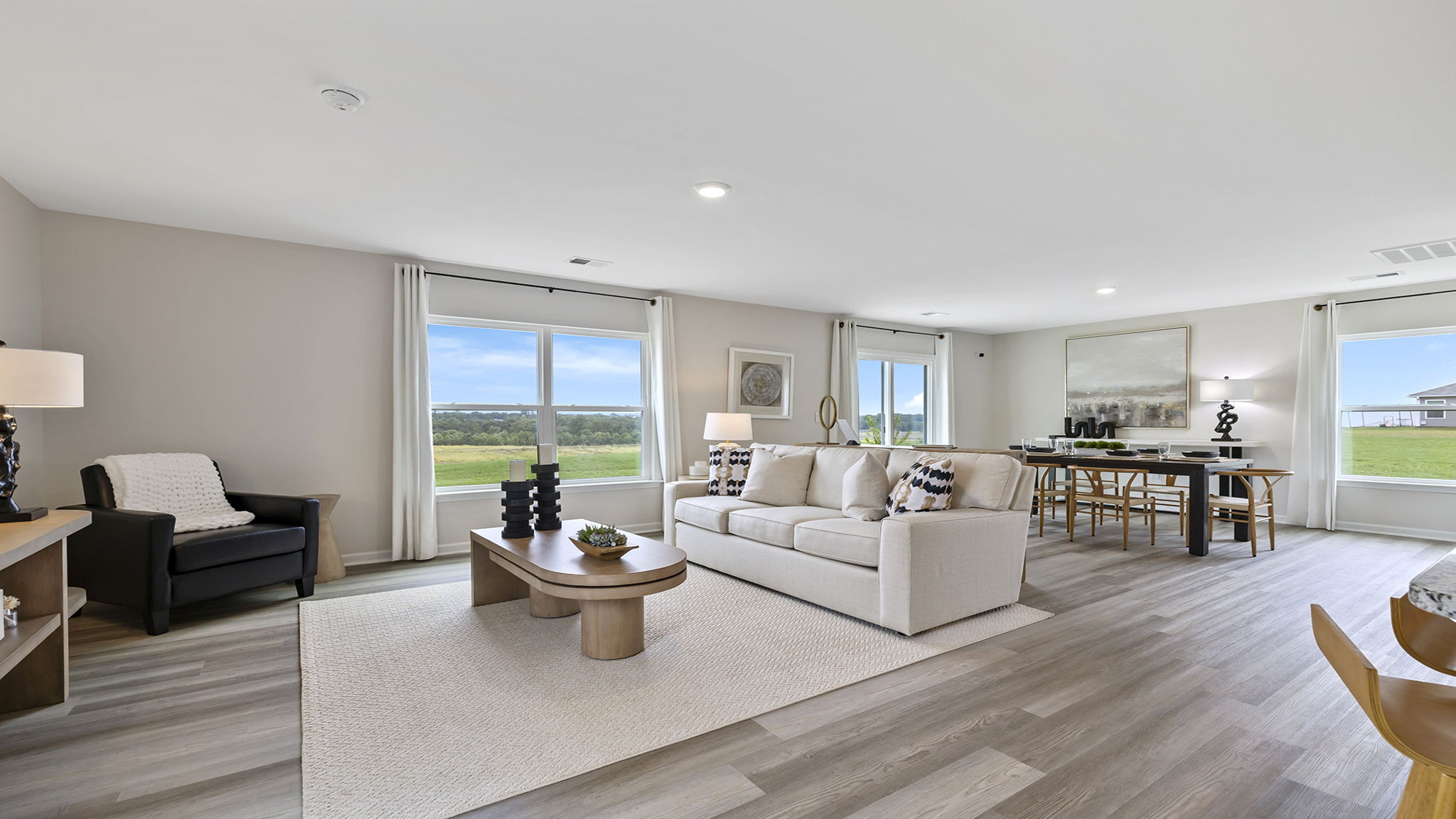 Living area with windows.