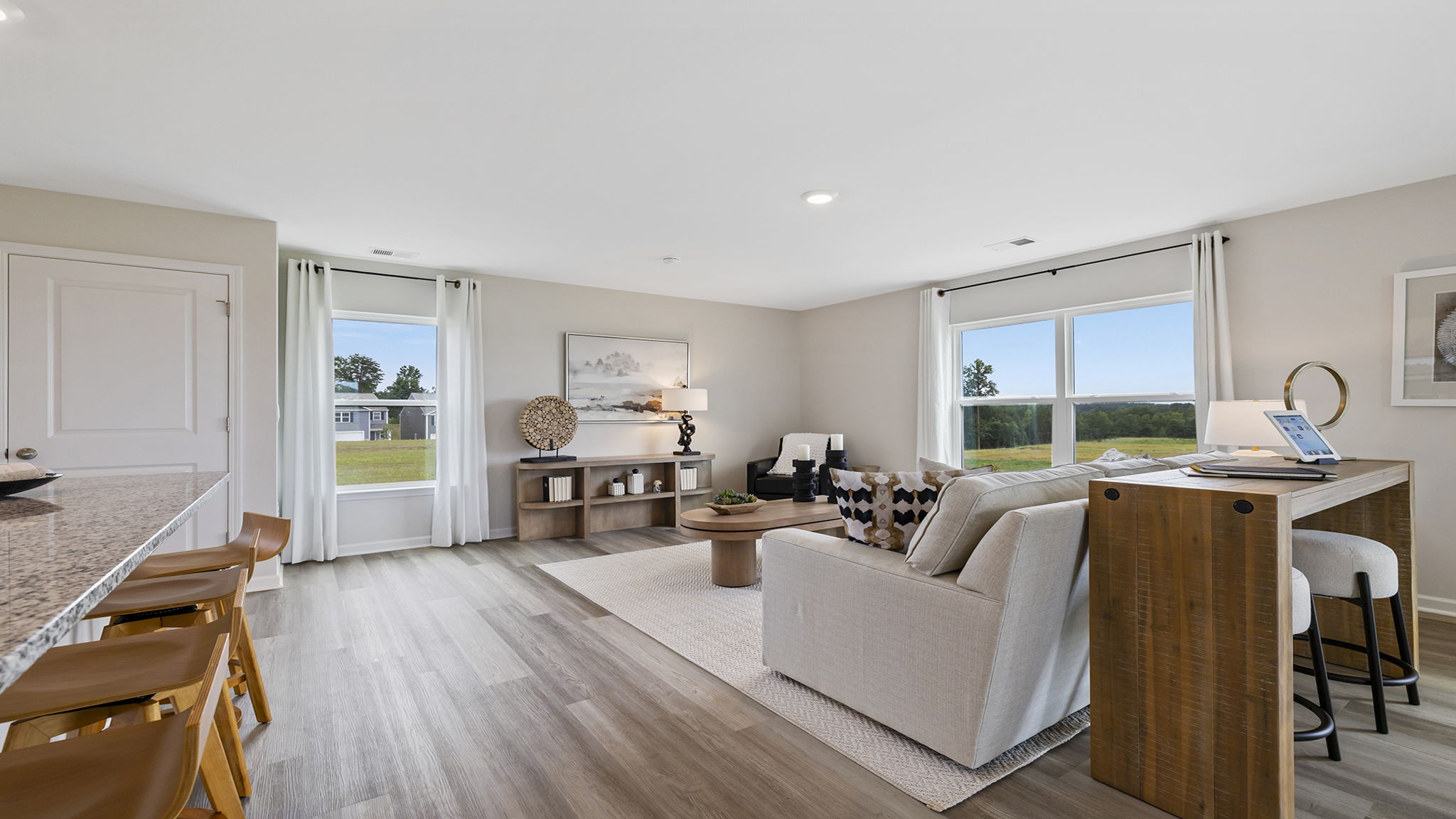Living area with windows.