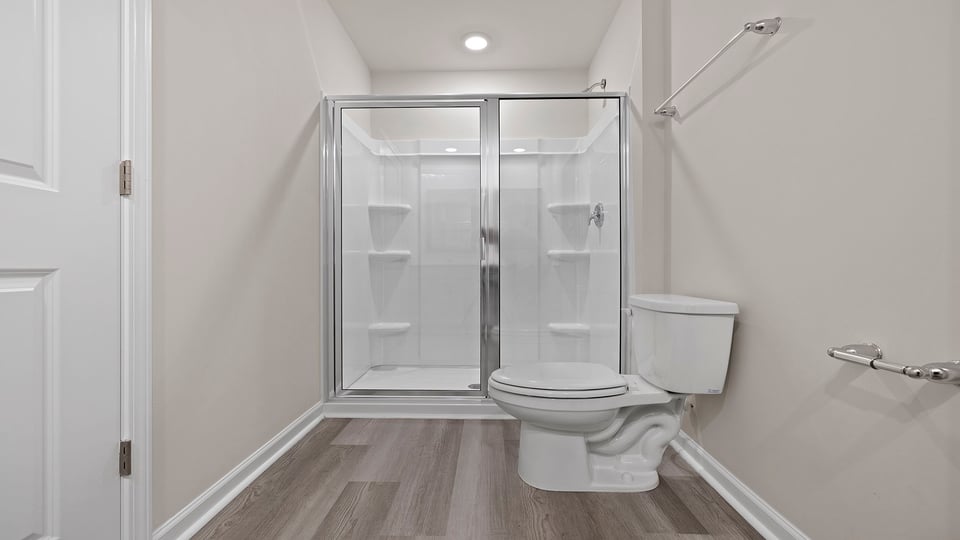 Bathroom with vanity sink.