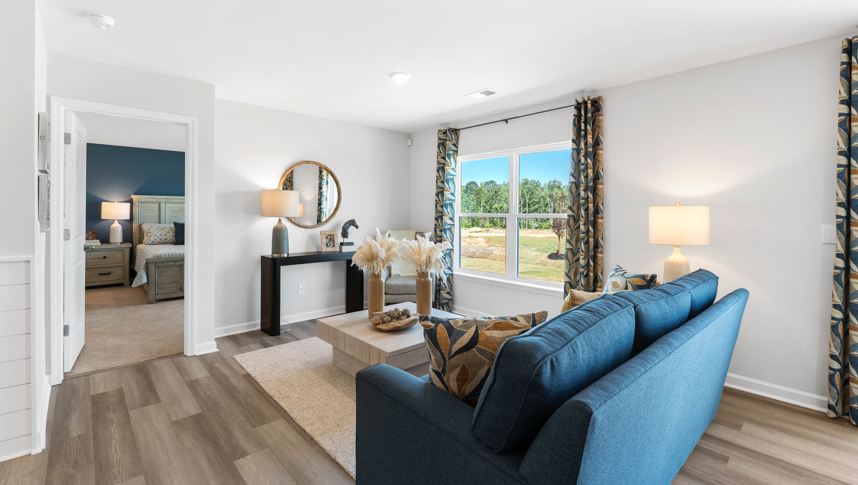 Living area with windows.