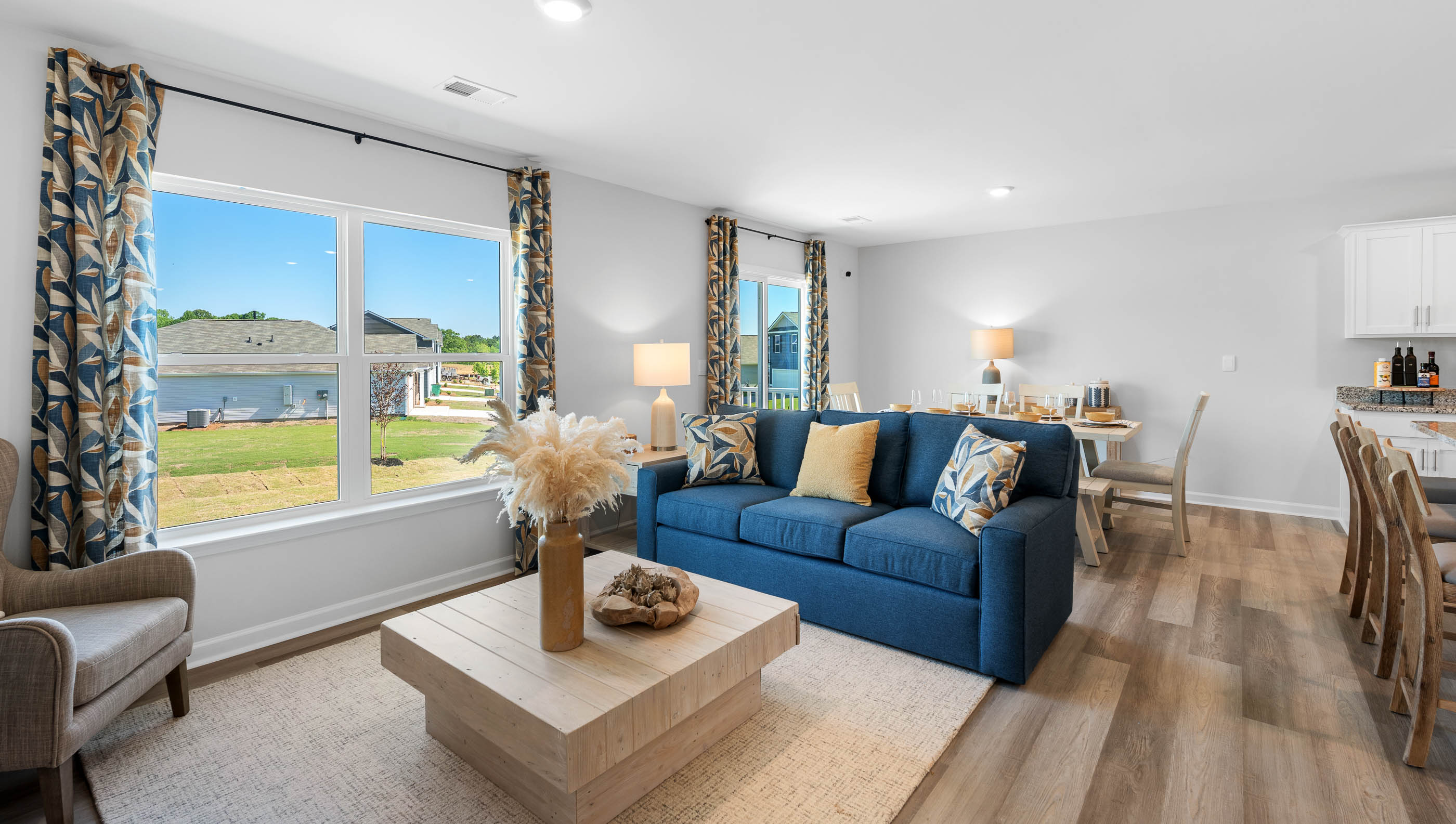 Living area with windows.