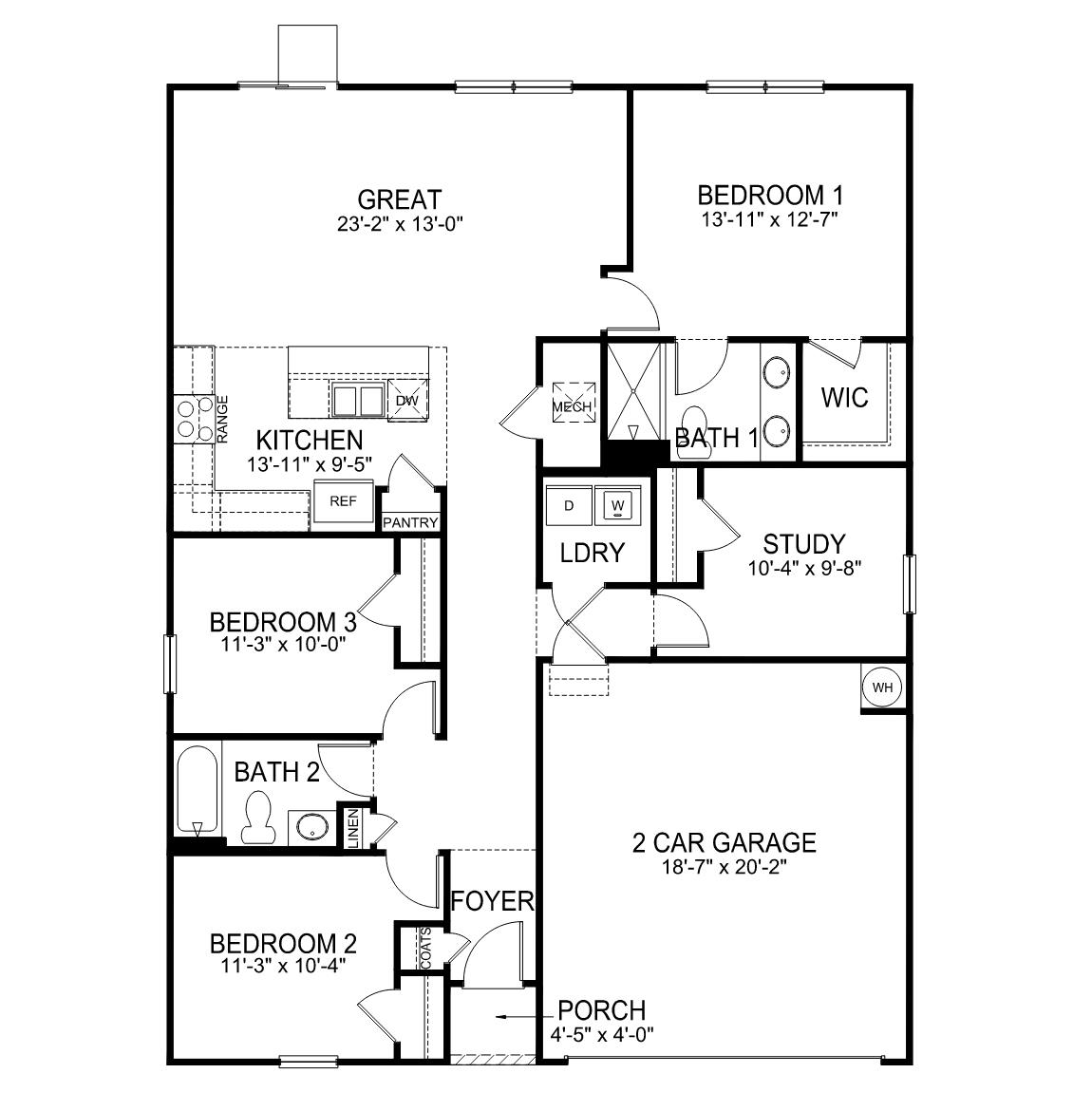 Floorplan of the Freeport.