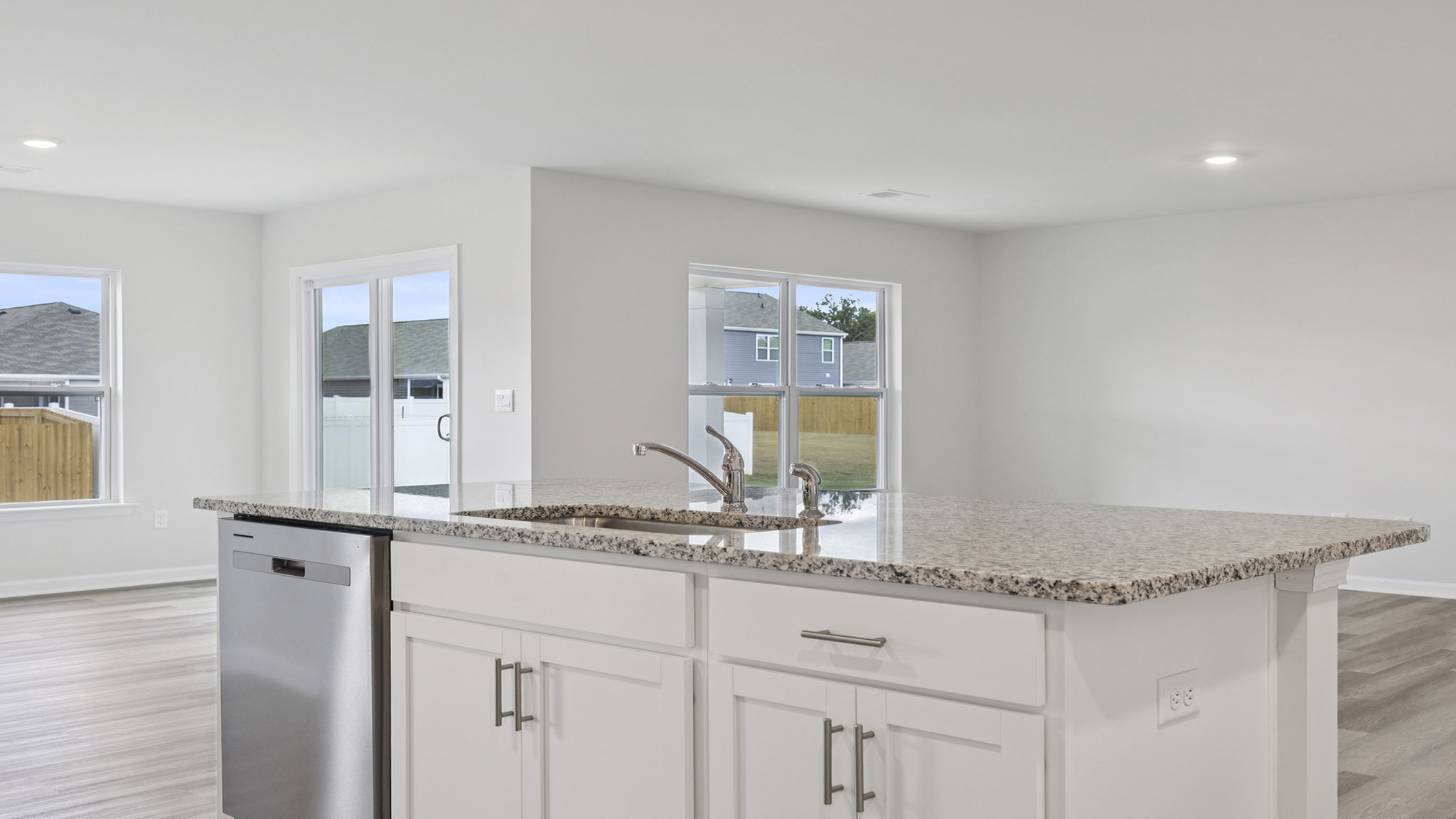 View of dining area from island.