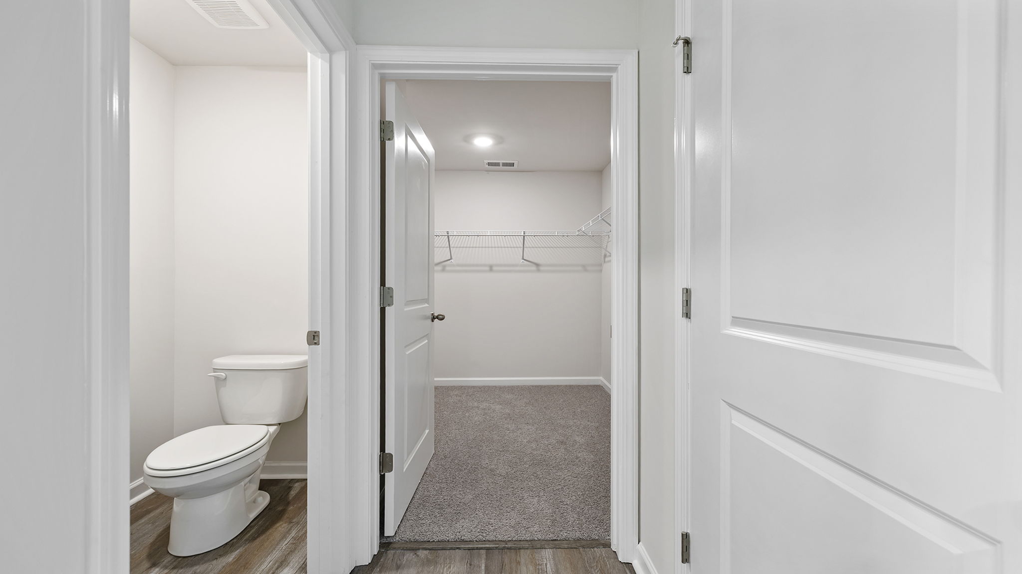 Separate toilet area.