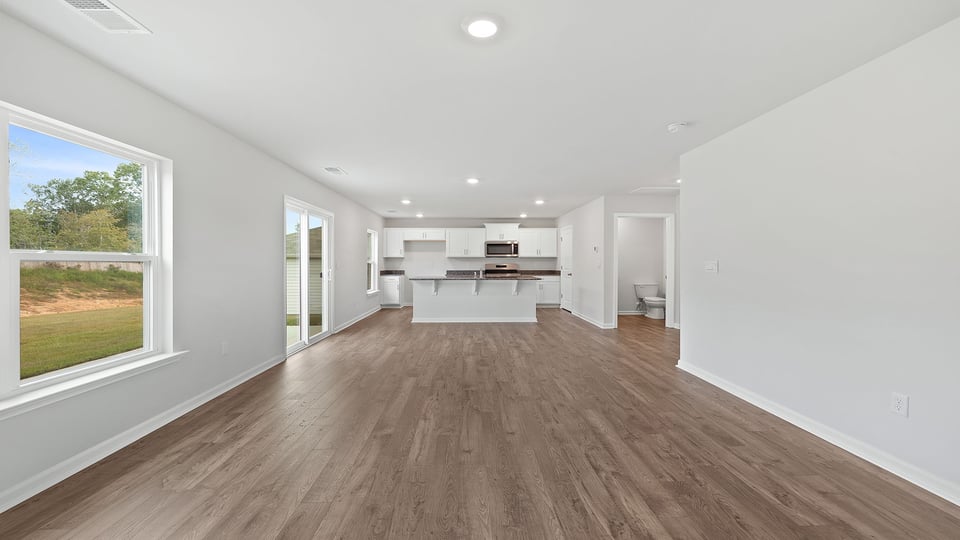Living area with windows.