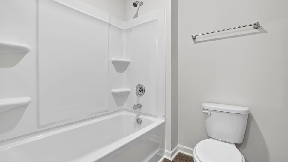 Bathroom with vanity sinks.