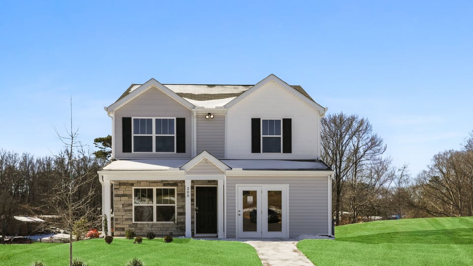 Front exterior of the model home.