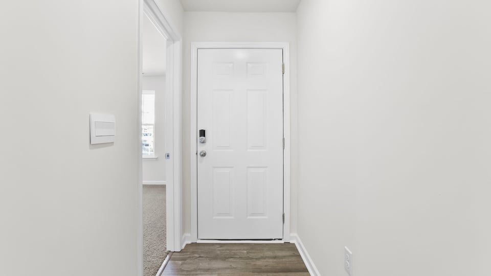 View of front door.