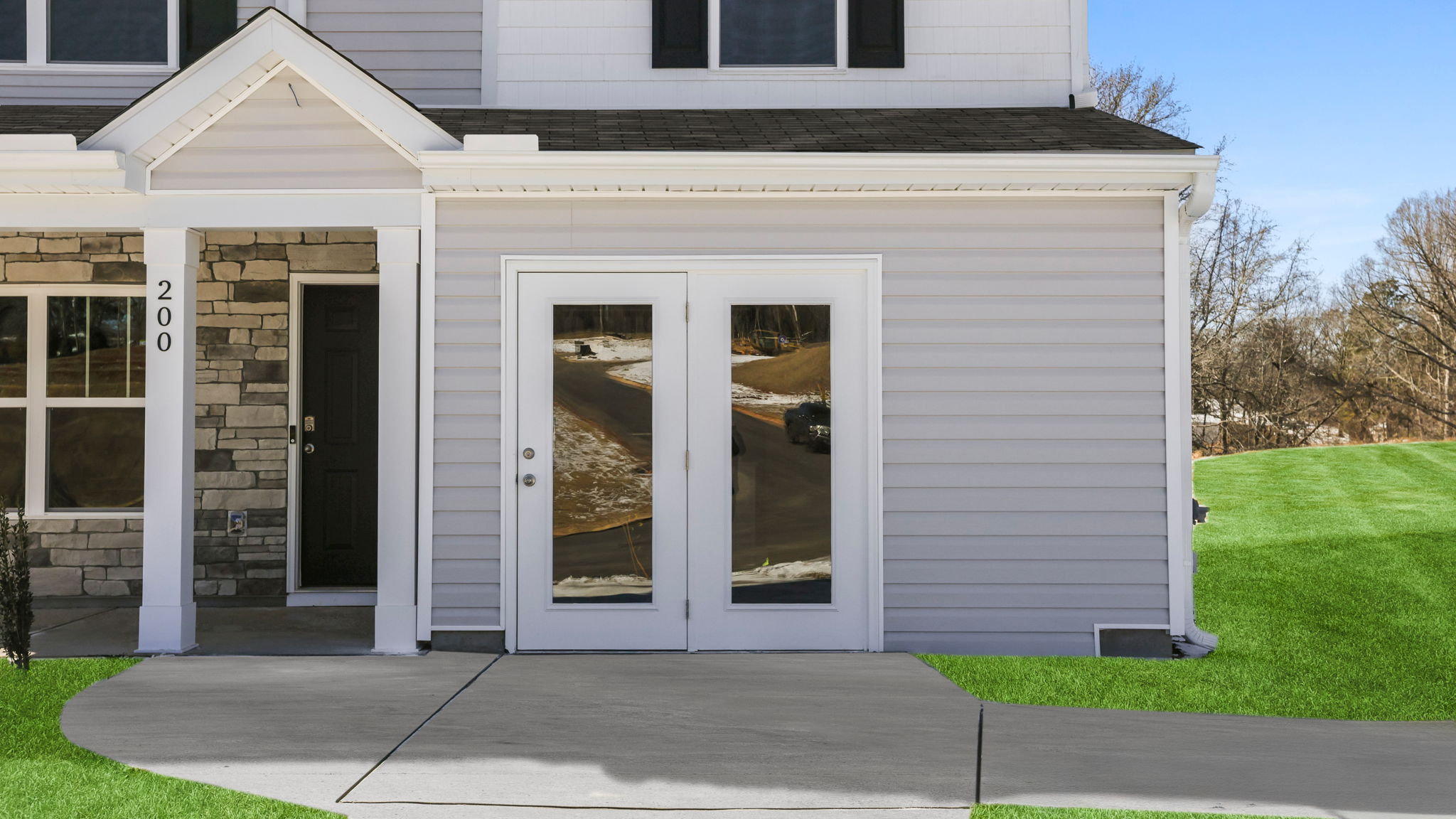 Front exterior of the model home.