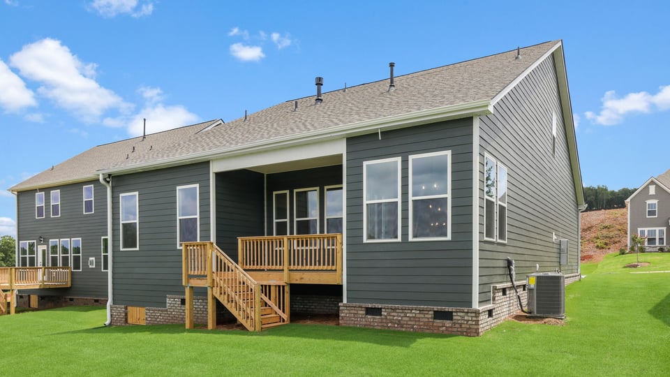 Large backyard of home.