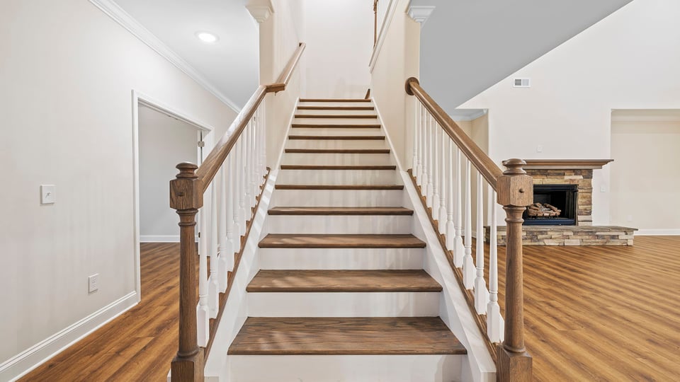 Stairs to second level.