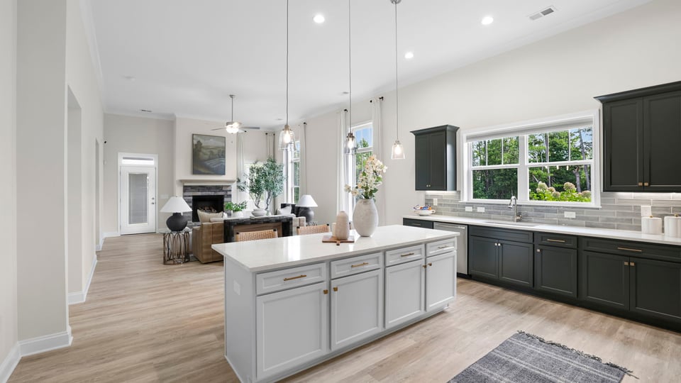 Kitchen with island.