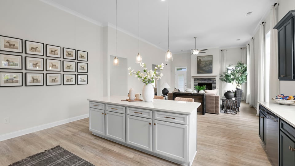 Kitchen with island.