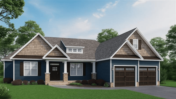 Exterior Front Rendering of Home.