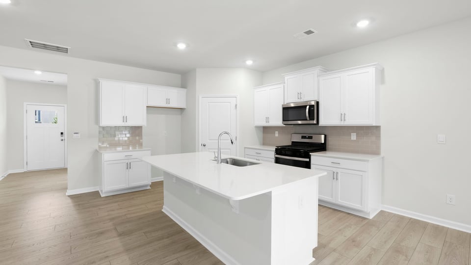 Kitchen with island.