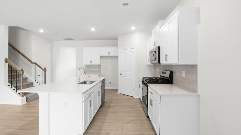 Kitchen with island.