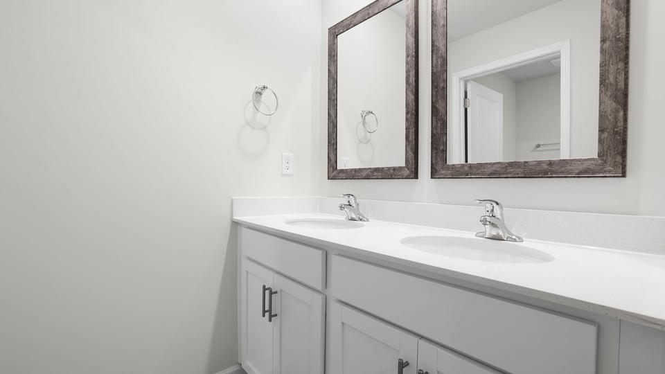 Bathroom with vanity.