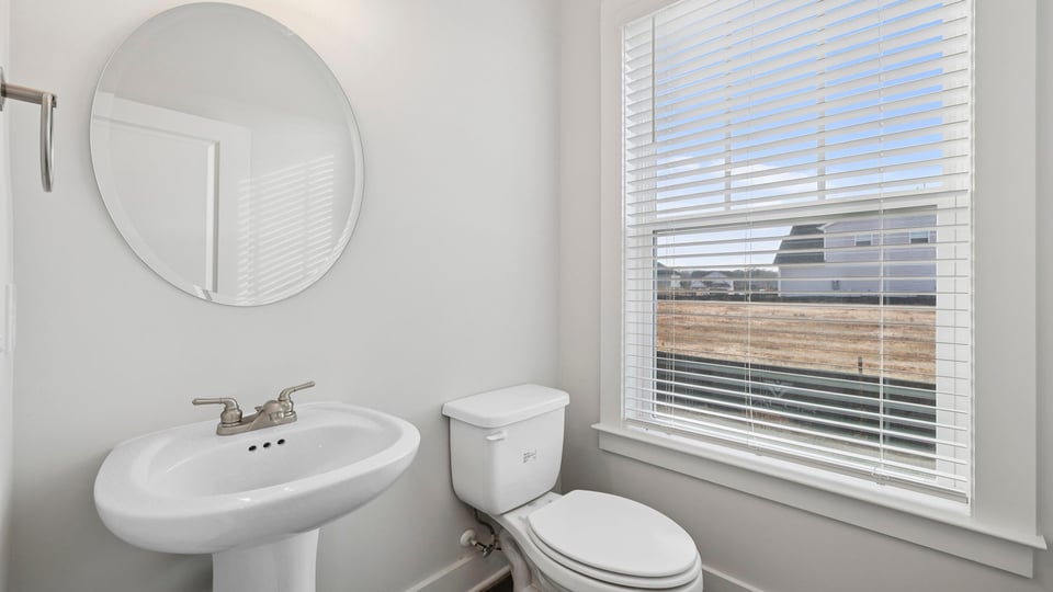 Bathroom with sink and window.