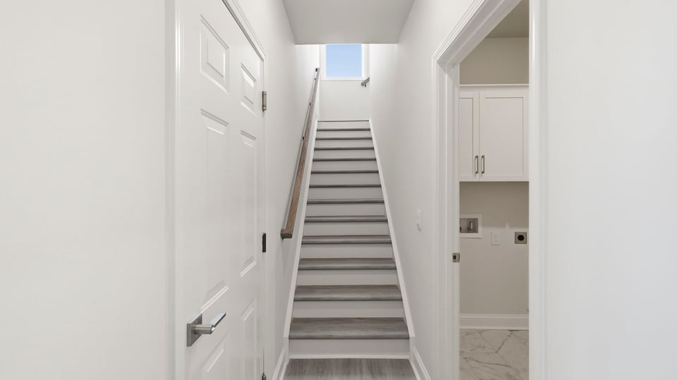 Stairs to second level.
