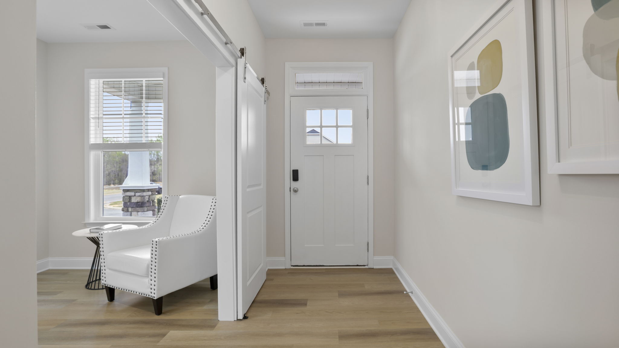 Hallway with view of front room.