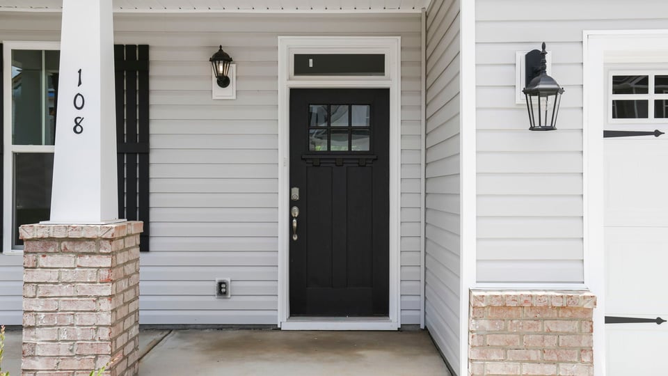 View of front door.