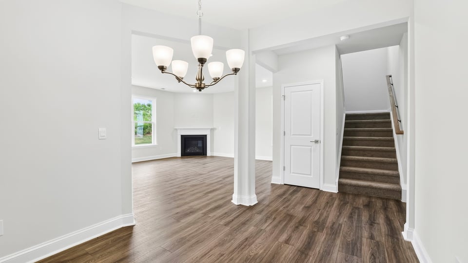 Hallway view of home.