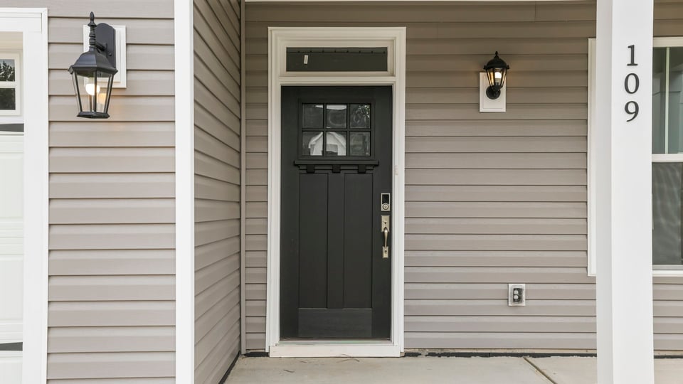 View of front door.