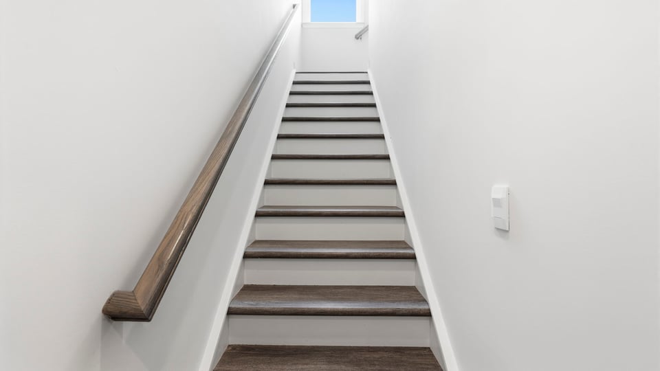 Stairs to second level.
