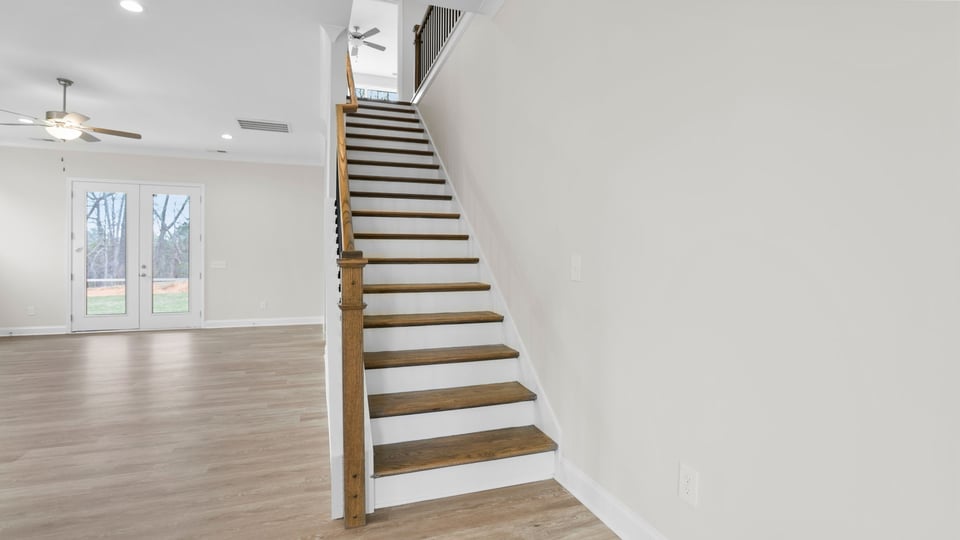 Stairs to second level.