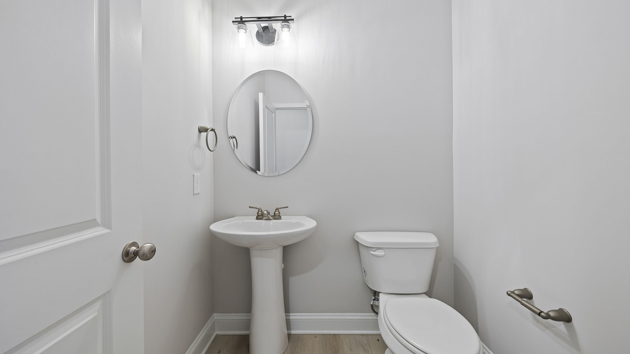 Half bathroom with sink.