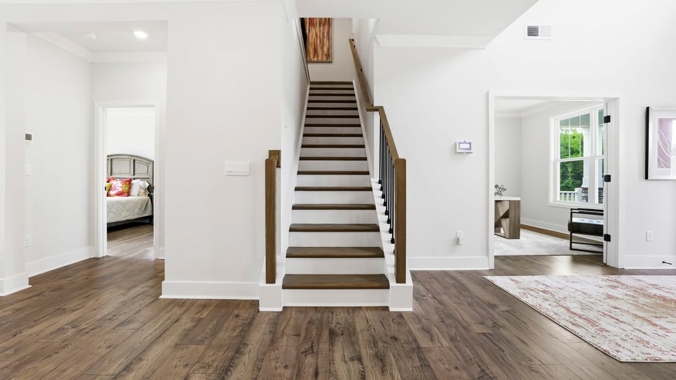 Stairs to second level.