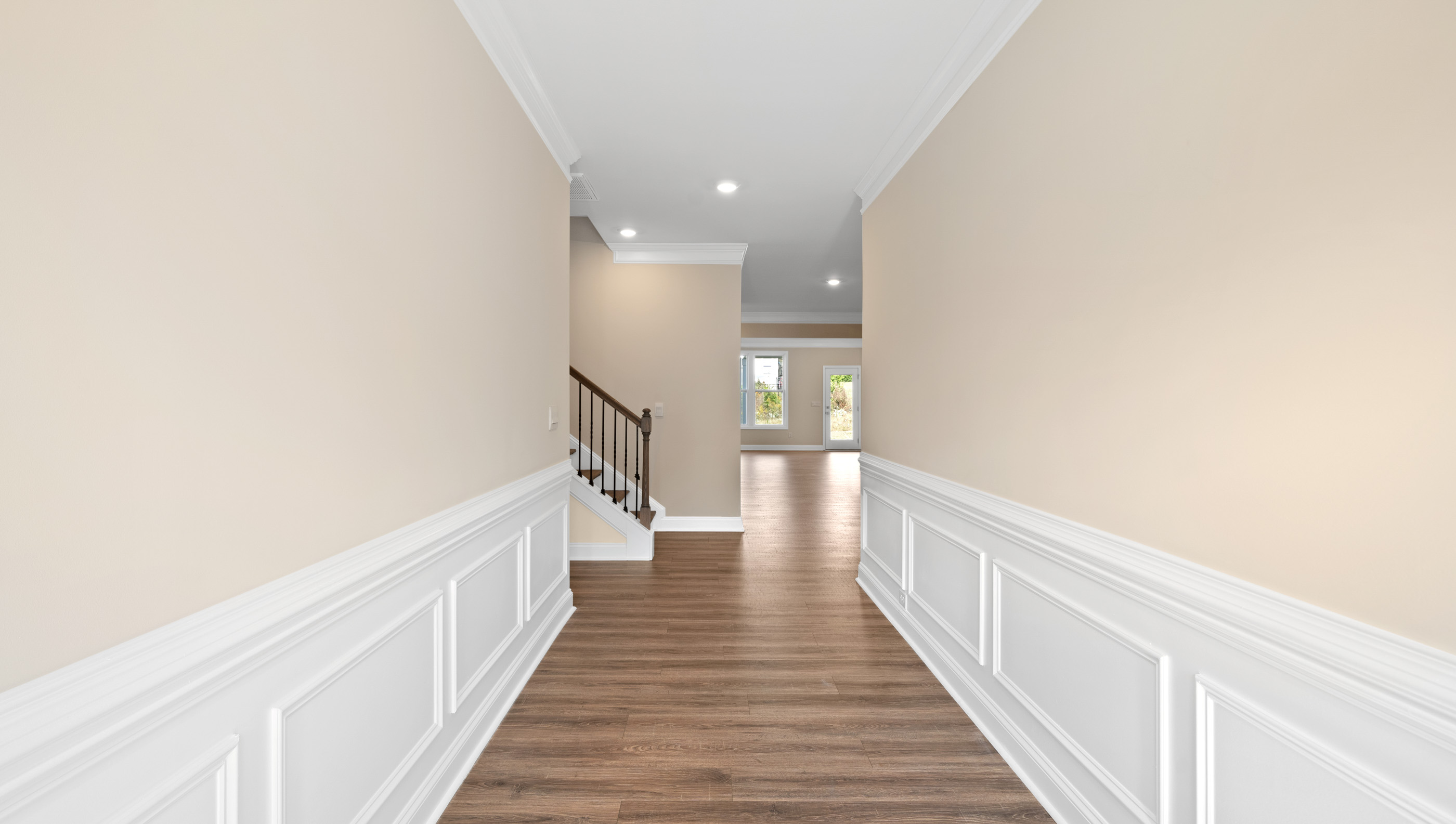 View of hallway toward the living area.