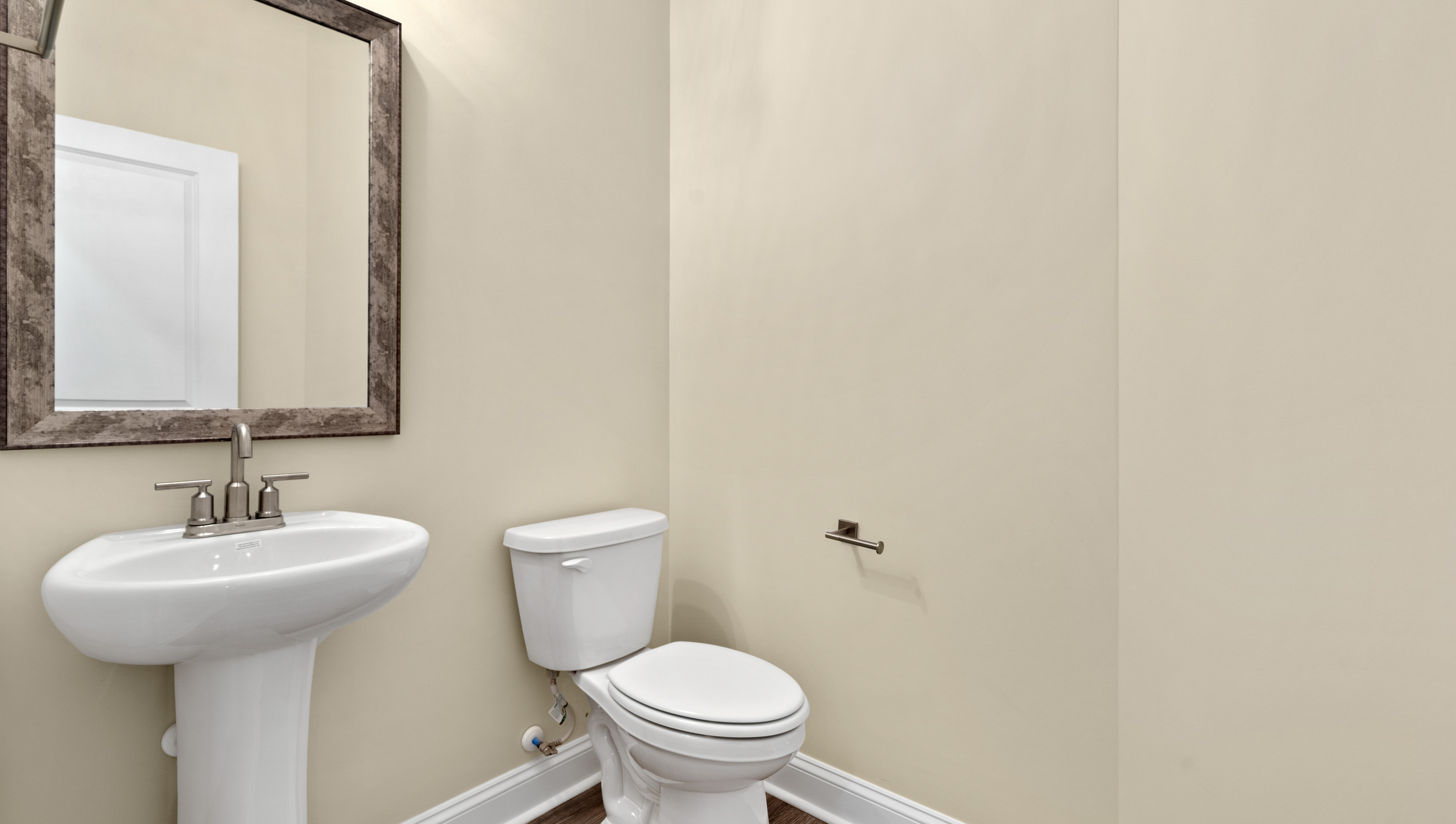 Half bathroom on the main level.