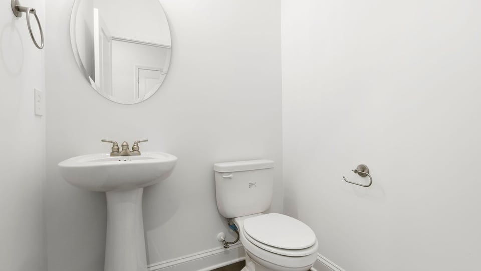 Half bathroom on the main level.