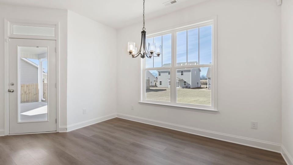 Dining area and door to the back yard.