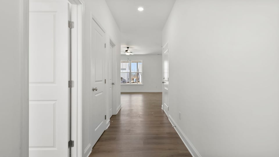 View of hallway to the living areas.