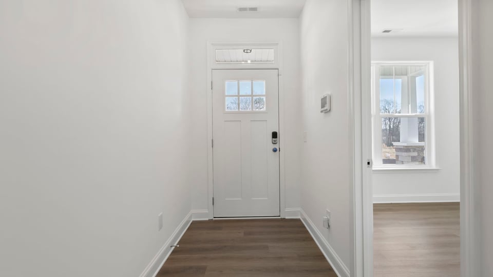 View of entrance and study at the front of the home.